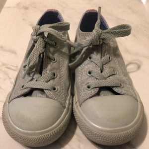 Sparkly Grey-Green Converse